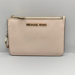 Michael Kors Jet Set Travel Small Coin Pouch ID Key Holder Wallet Pink